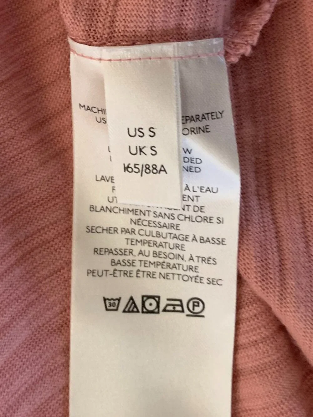 Free People We The Free Natasha Ruched Slub Tee Blush Pink Top S